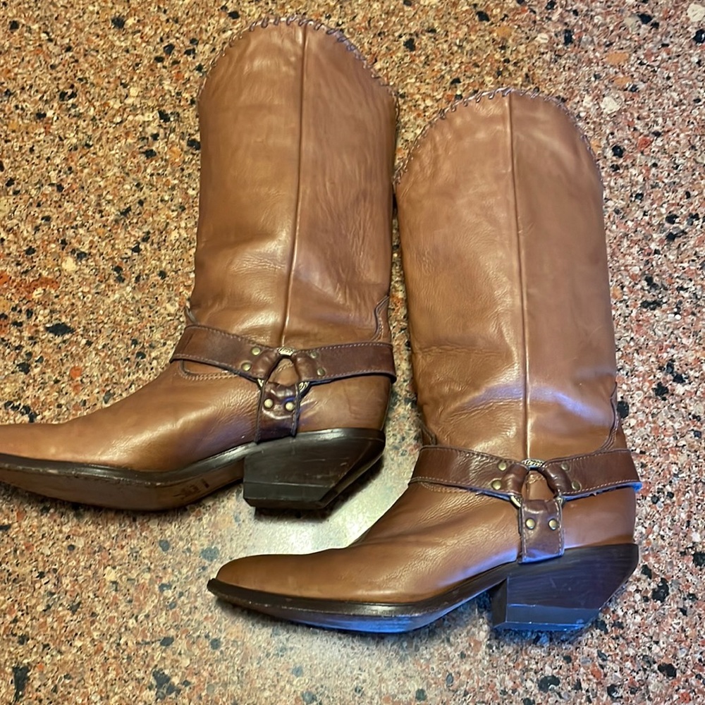 Leather Harness Boots